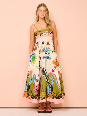 Alemais Evergreen Sundress in Multi