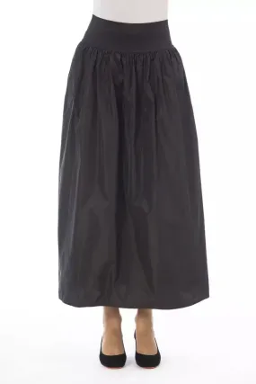 Alpha Studio Brown Polyester Women Skirt