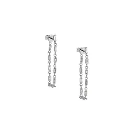 BAGUETTE CHAIN DROP EARRINGS