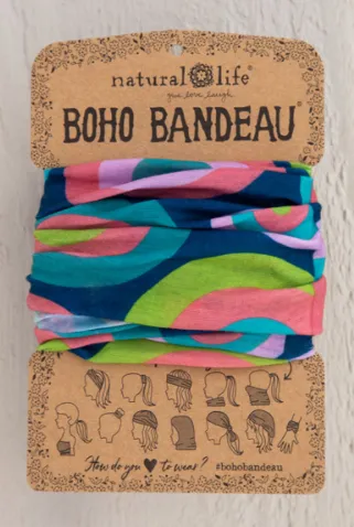 Boho Bandeau - Blue Circles