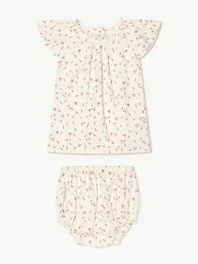 Bonpoint Baby Girls Top And Bloomers Amissa Set in White