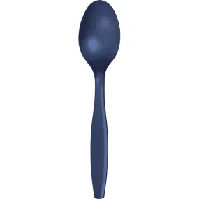 Bulk Pack of 100 Navy Blue Plastic Spoons