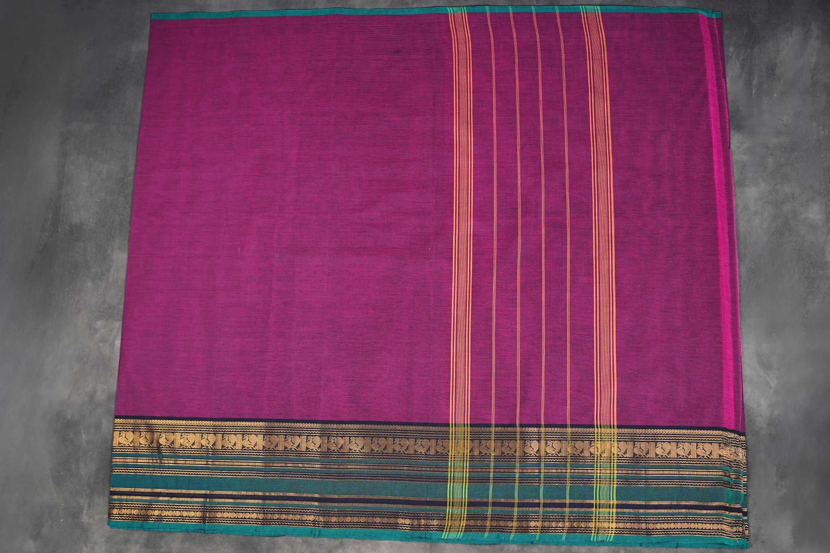 Classic 80-Count Chettinad Cotton Saree with Stylish Border