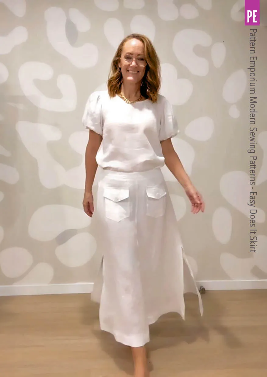 Easy Does It Pull-On A-line Skirt Sewing Pattern