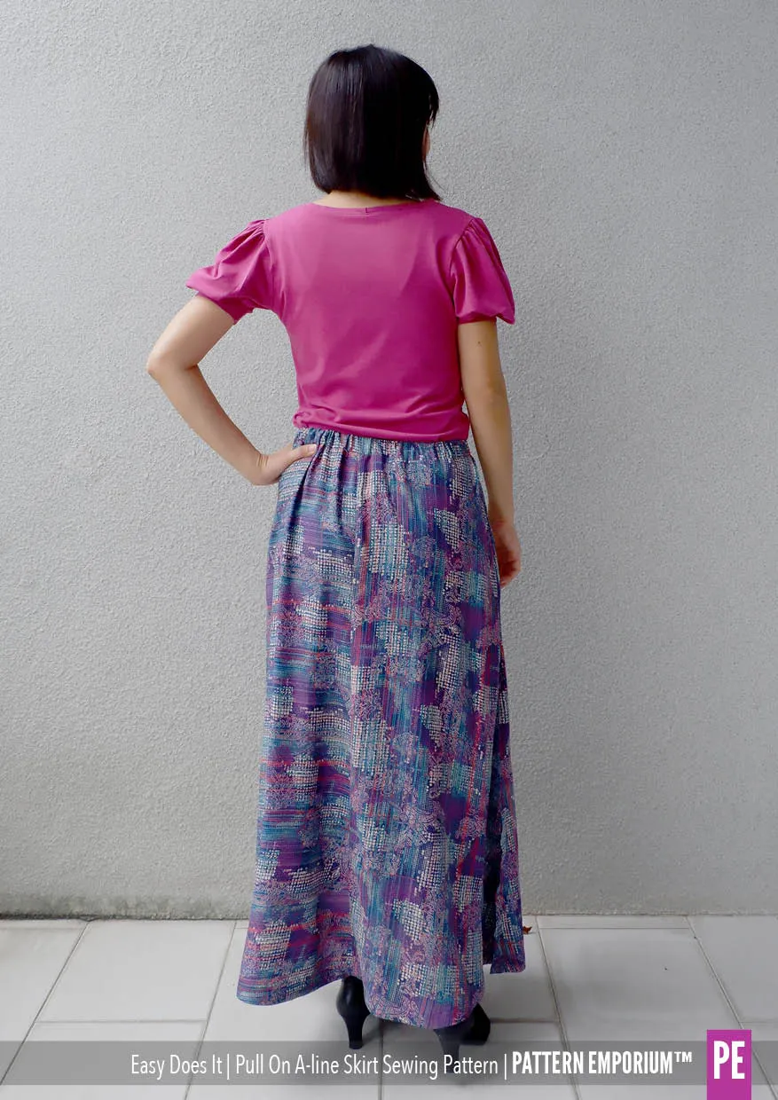 Easy Does It Pull-On A-line Skirt Sewing Pattern