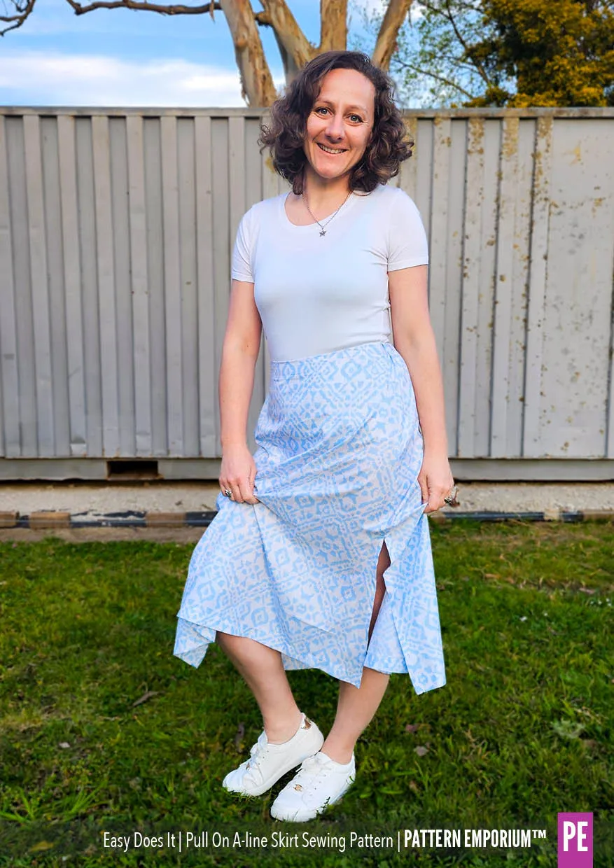 Easy Does It Pull-On A-line Skirt Sewing Pattern