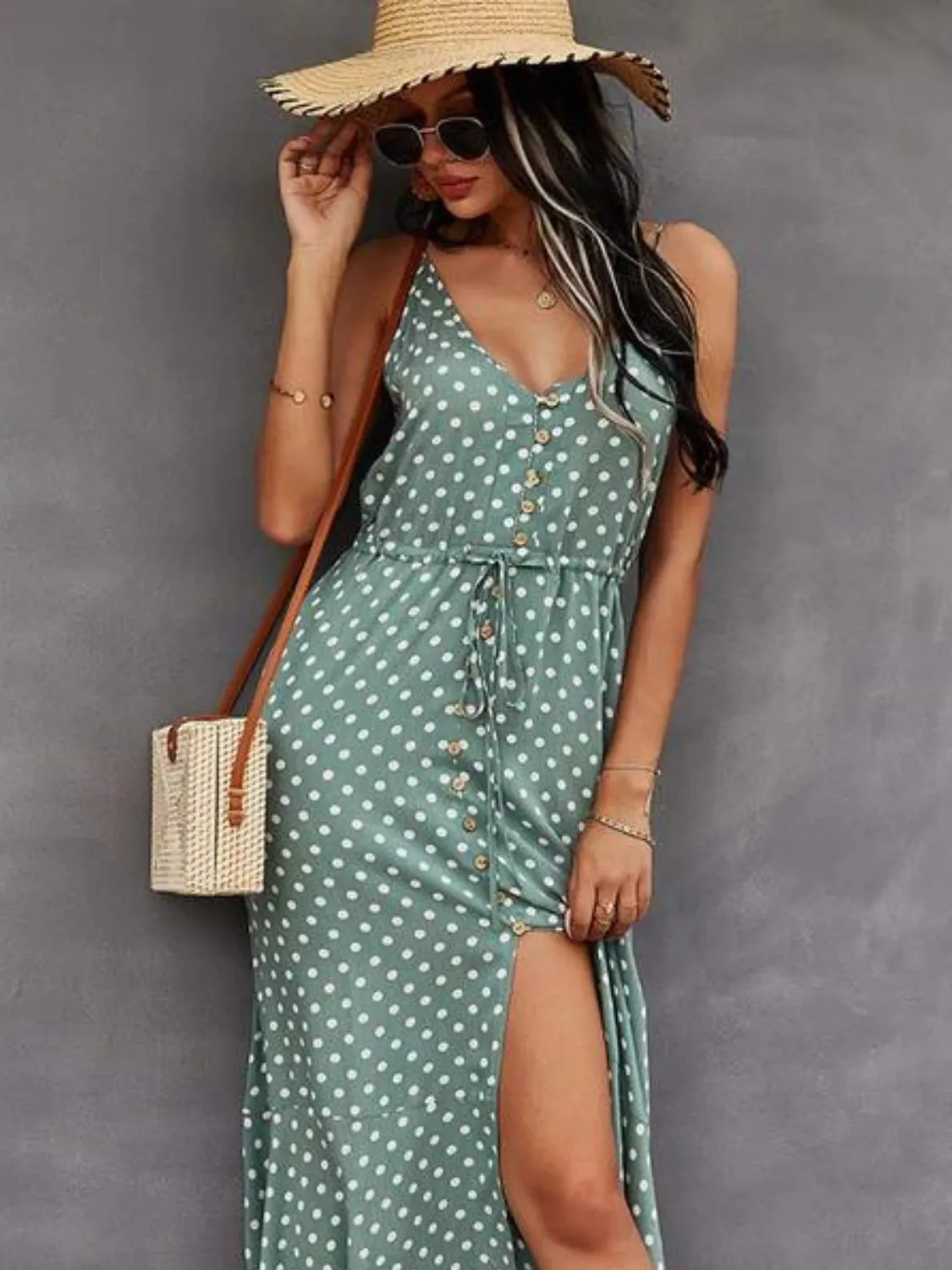 Elegant Printed Summer Midi Dress