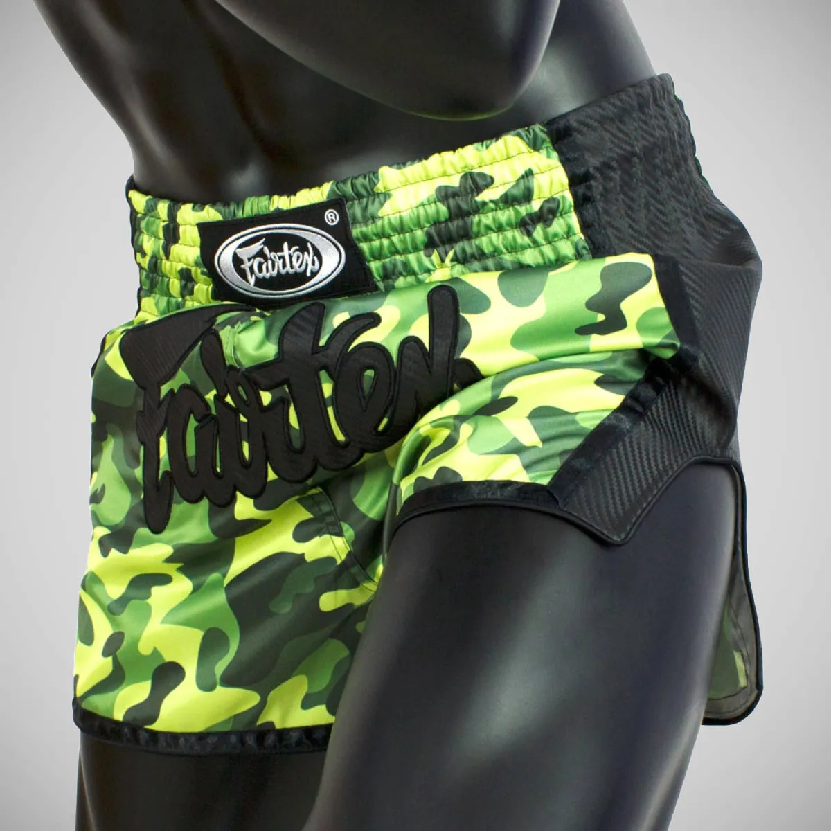 Fairtex BS1710 Camo Slim Cut Muay Thai Shorts Green