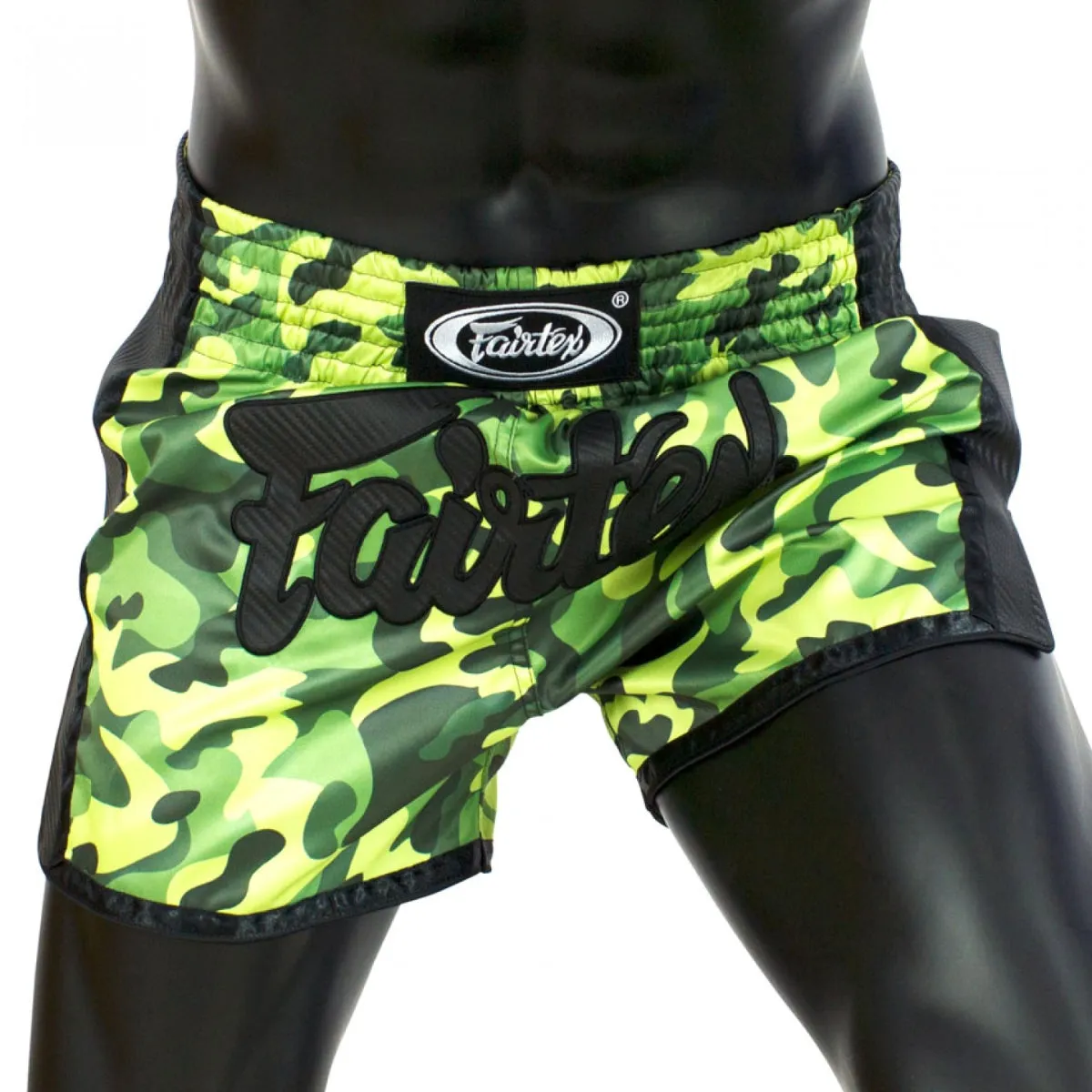 Fairtex BS1710 Camo Slim Cut Muay Thai Shorts Green