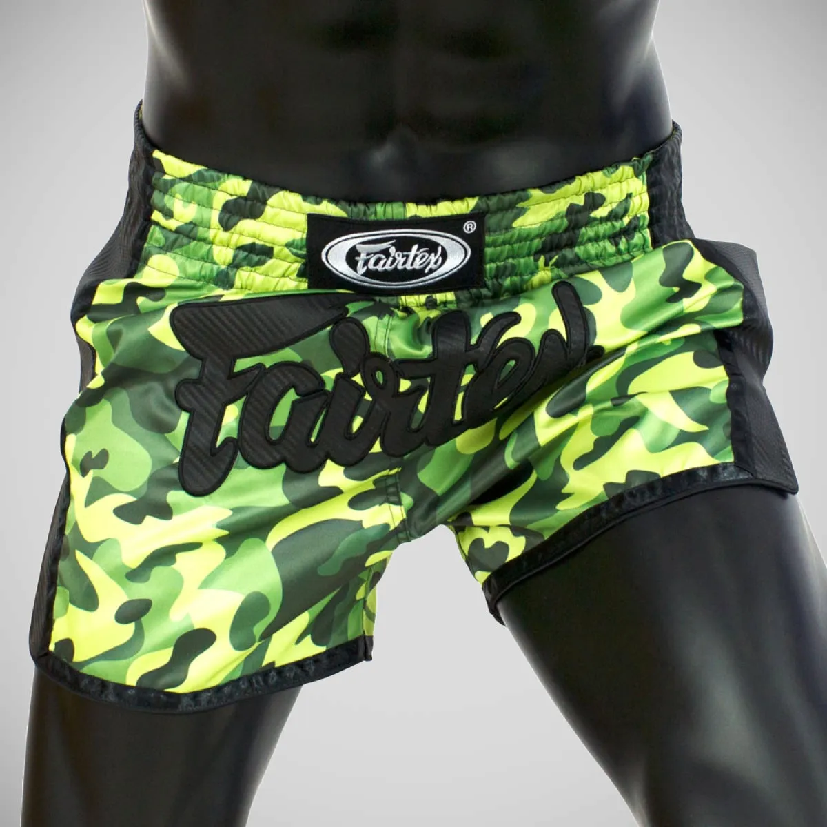 Fairtex BS1710 Camo Slim Cut Muay Thai Shorts Green