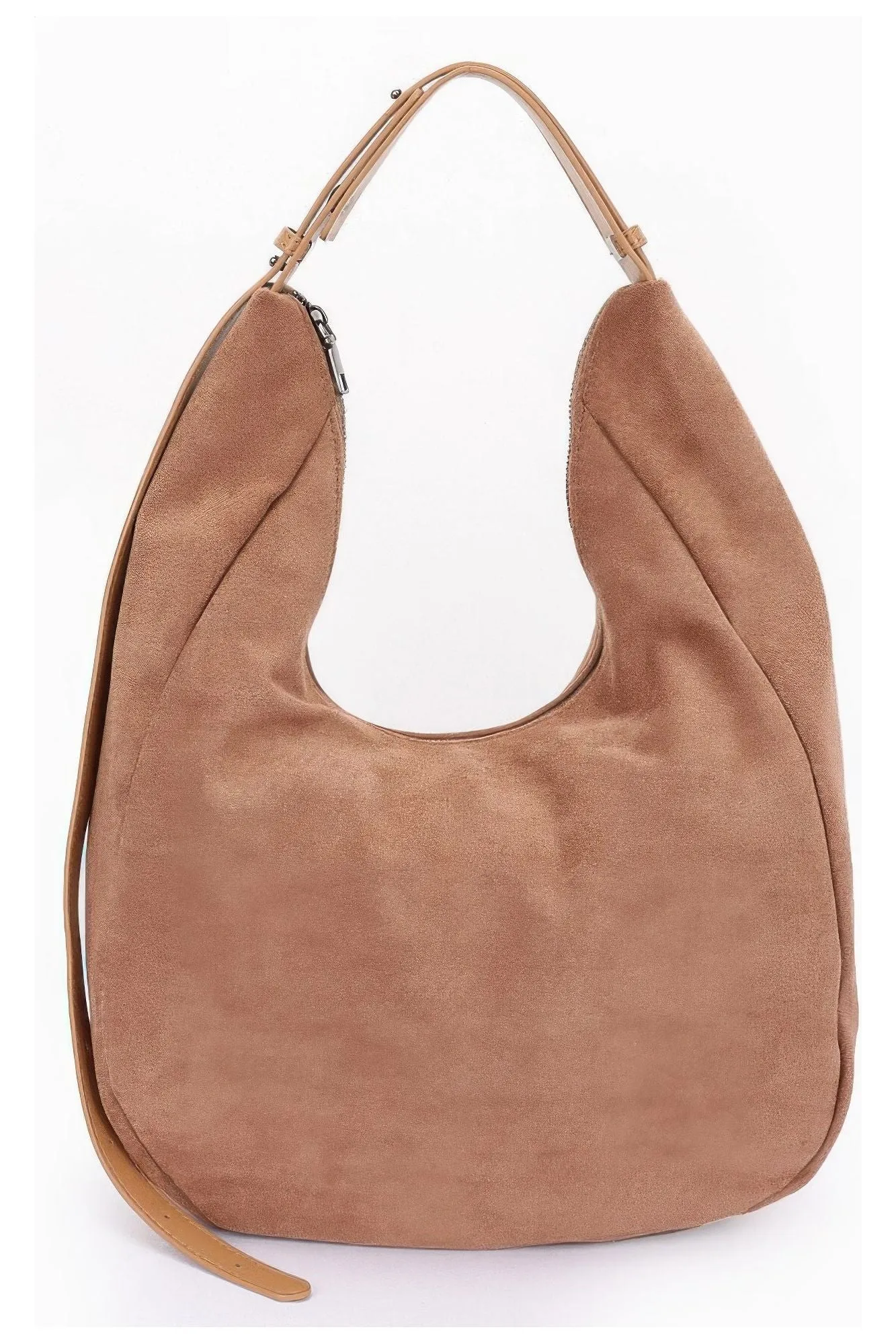 Faux Suede Bindle Bag