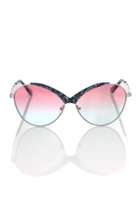 Frankie Morello Blue Metallic Women Sunglasses