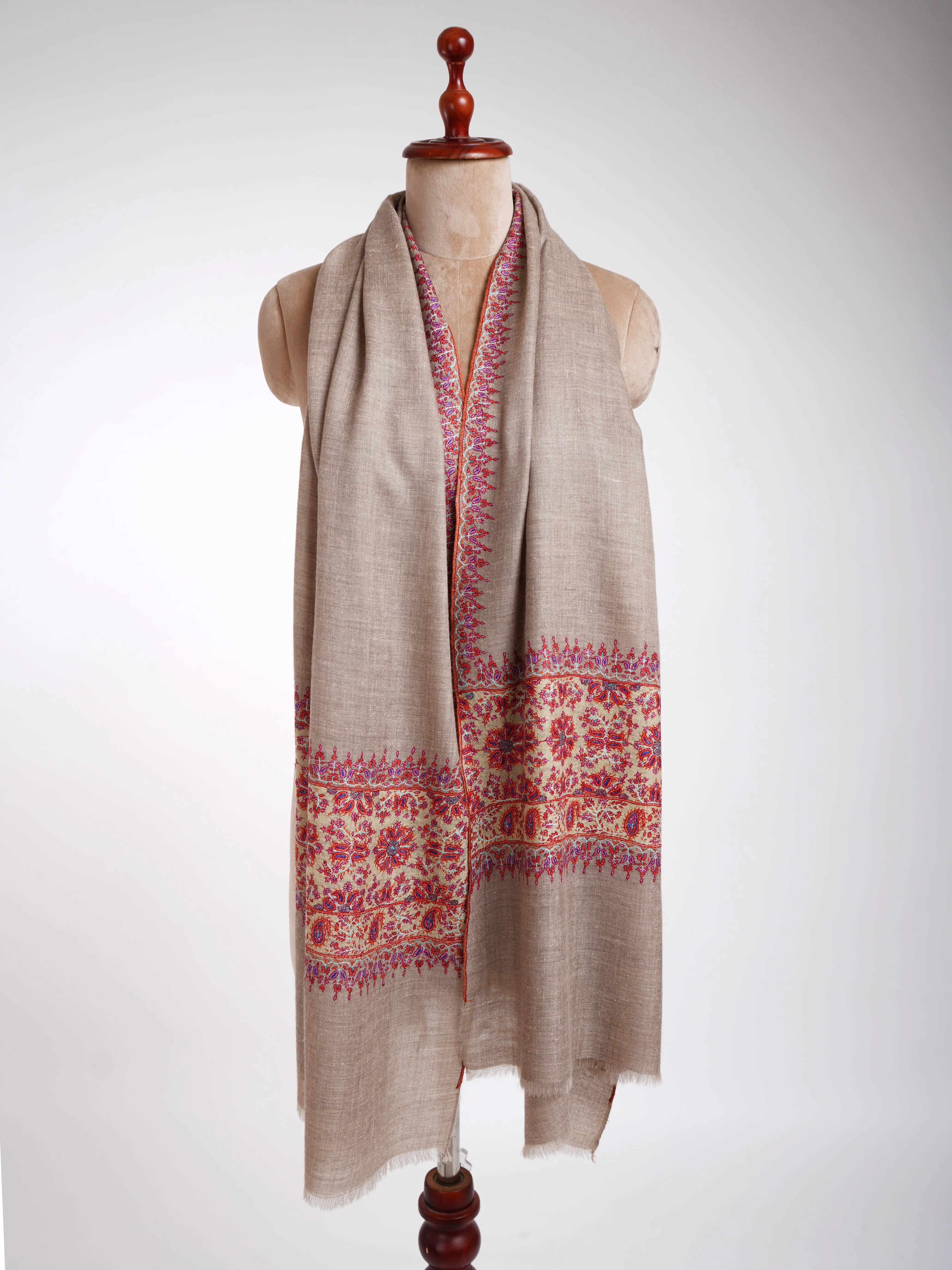 Hand Sozni Embroidered Pure Pashmina Stole