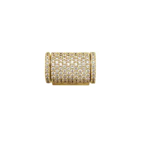 Iced-Out CZ Sleek Box Clasp (14K)