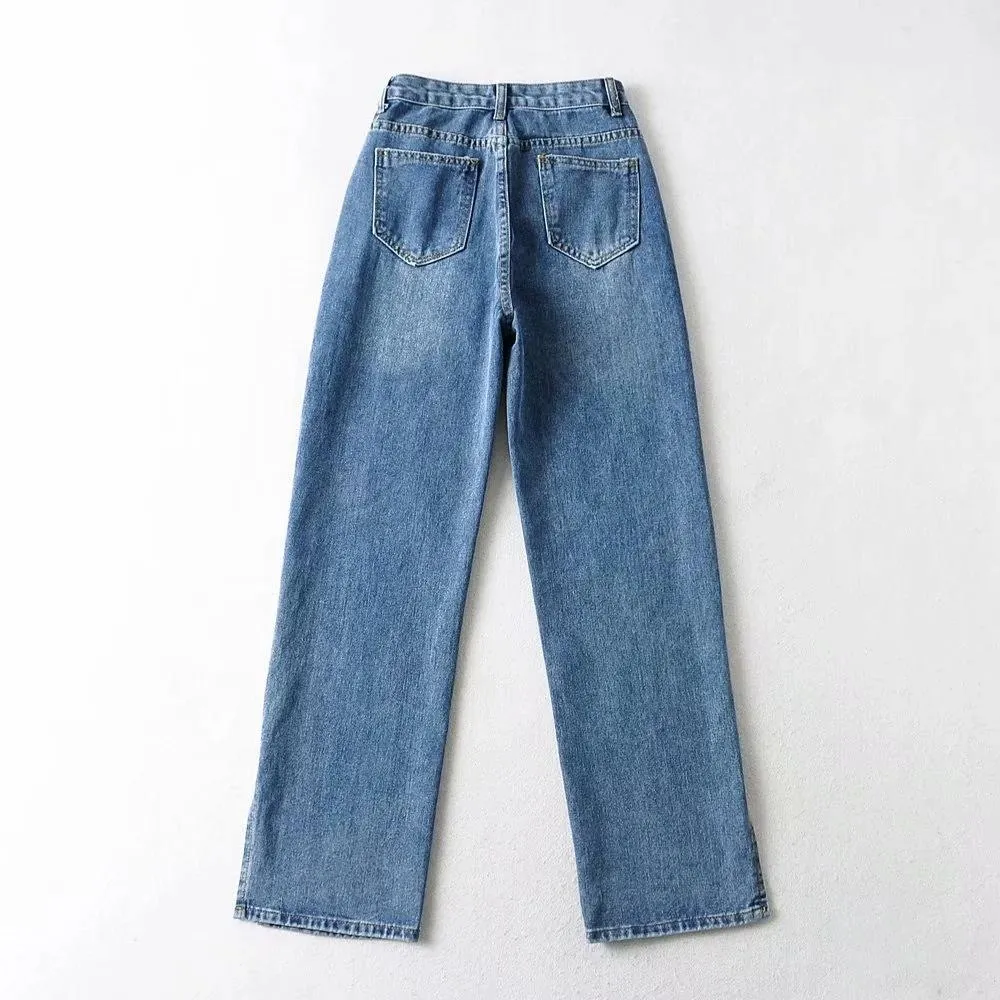 Jeans For Girls Baggy Jeans Woman High Waist Streetwear Denim Trousers