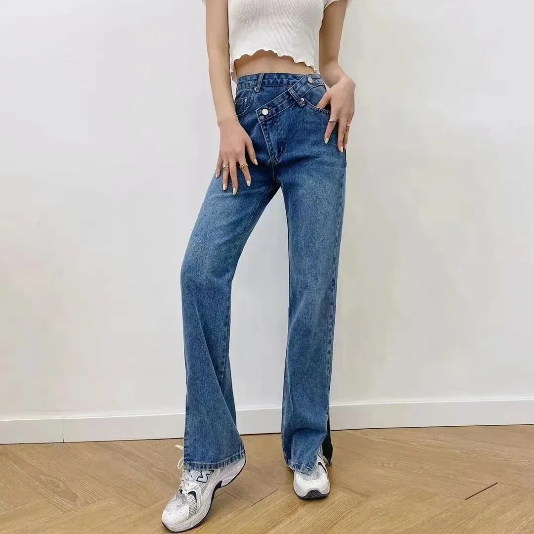 Jeans For Girls Baggy Jeans Woman High Waist Streetwear Denim Trousers