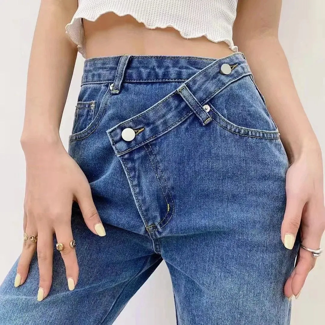 Jeans For Girls Baggy Jeans Woman High Waist Streetwear Denim Trousers