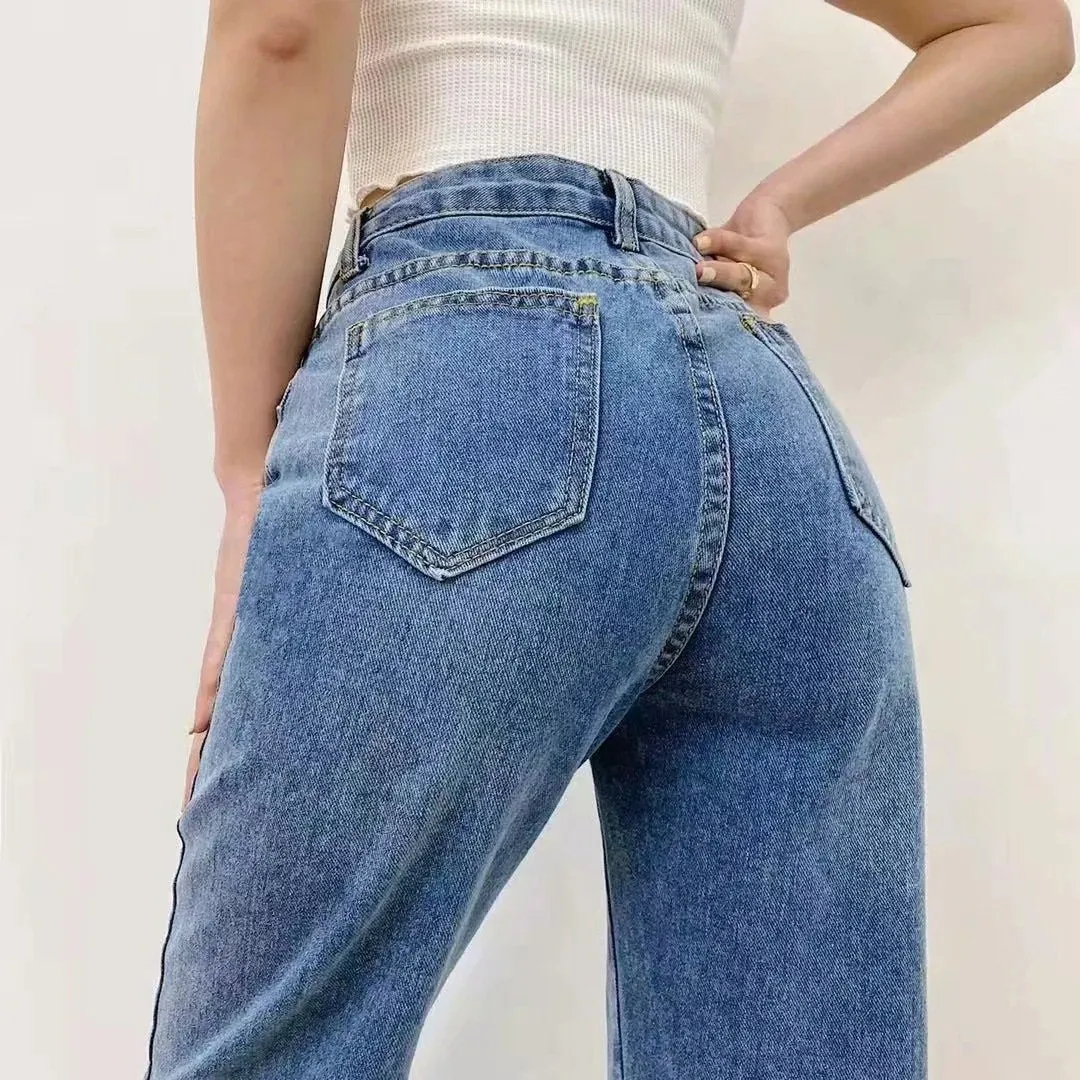 Jeans For Girls Baggy Jeans Woman High Waist Streetwear Denim Trousers