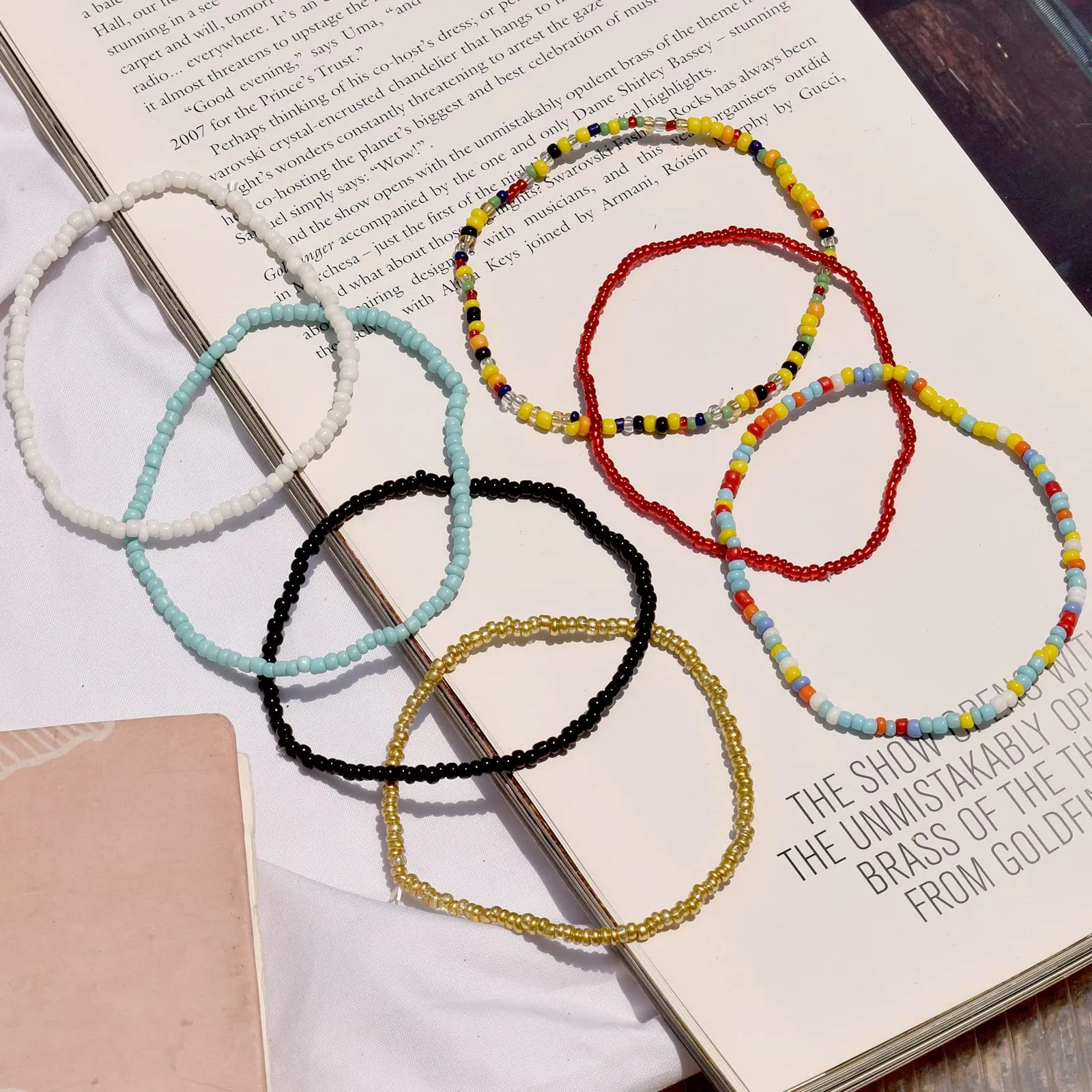 Joker & Witch Summer Calling Set of 7 Multicolored Bracelets for Women