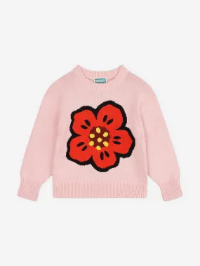 KENZO Girls Boke Flower Jumper in Pink