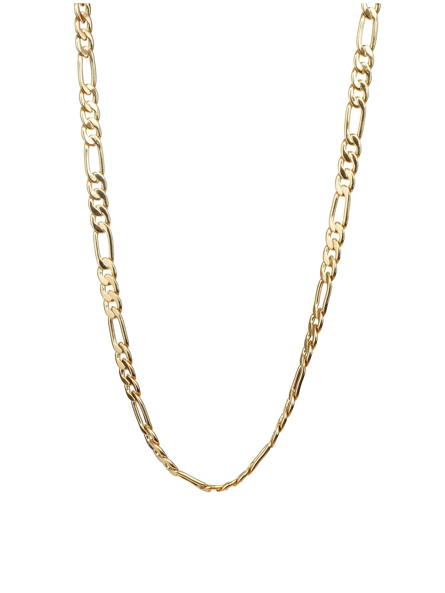 LA Radiant 18K Gold Plated Figaro Chain Link Necklace - Brands We Love