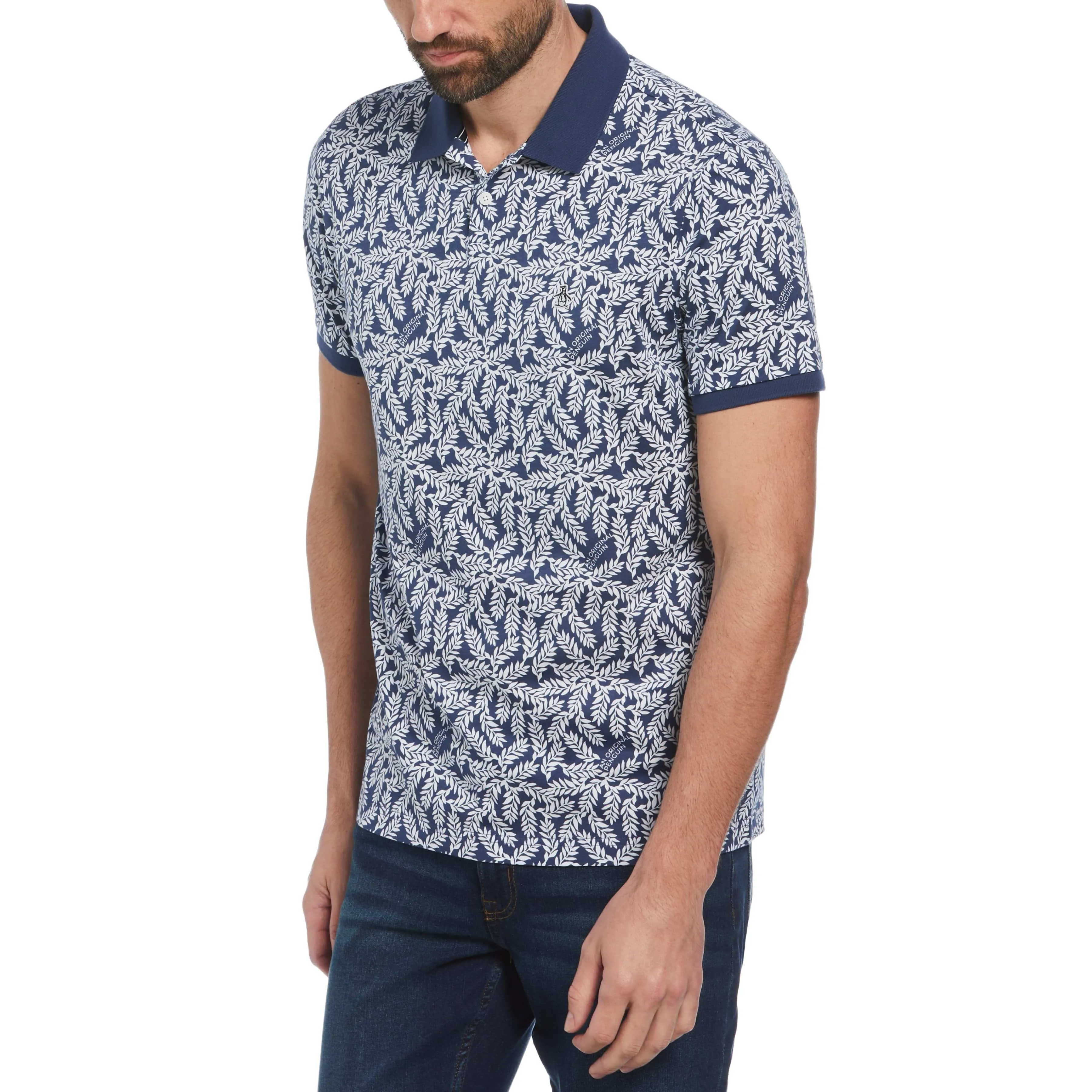 Leaf Print Polo