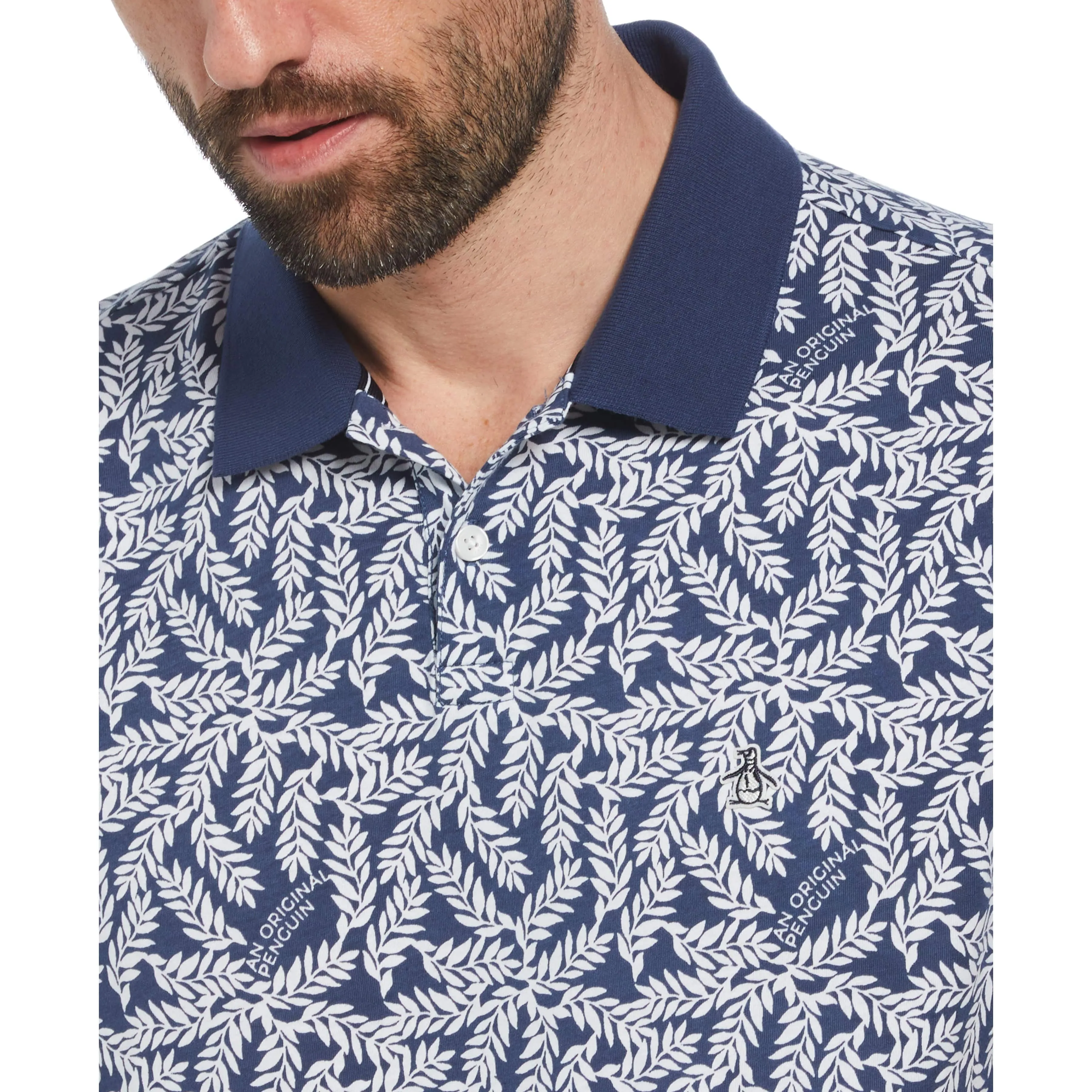 Leaf Print Polo