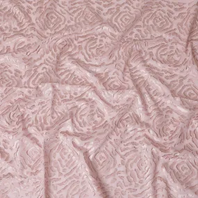 Light pink Premium pure cotton voile fabric with same tone embroidery in abstract design-D16979