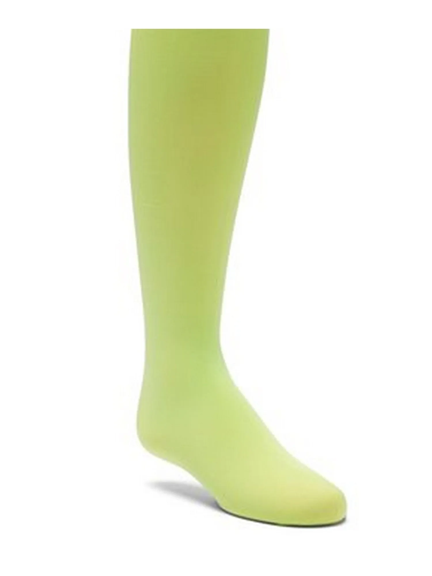 Little Girls Green Solid Color Stretchy Soft Footed Tights 1-7