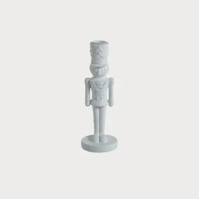 Matte White Nutcracker Taper Candle Holder, 8"