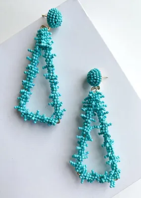 Palancar Triangular Turquoise Beaded Drops-***FINAL SALE***