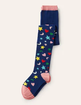 Patterned Tights-Stars Hearts and Moons