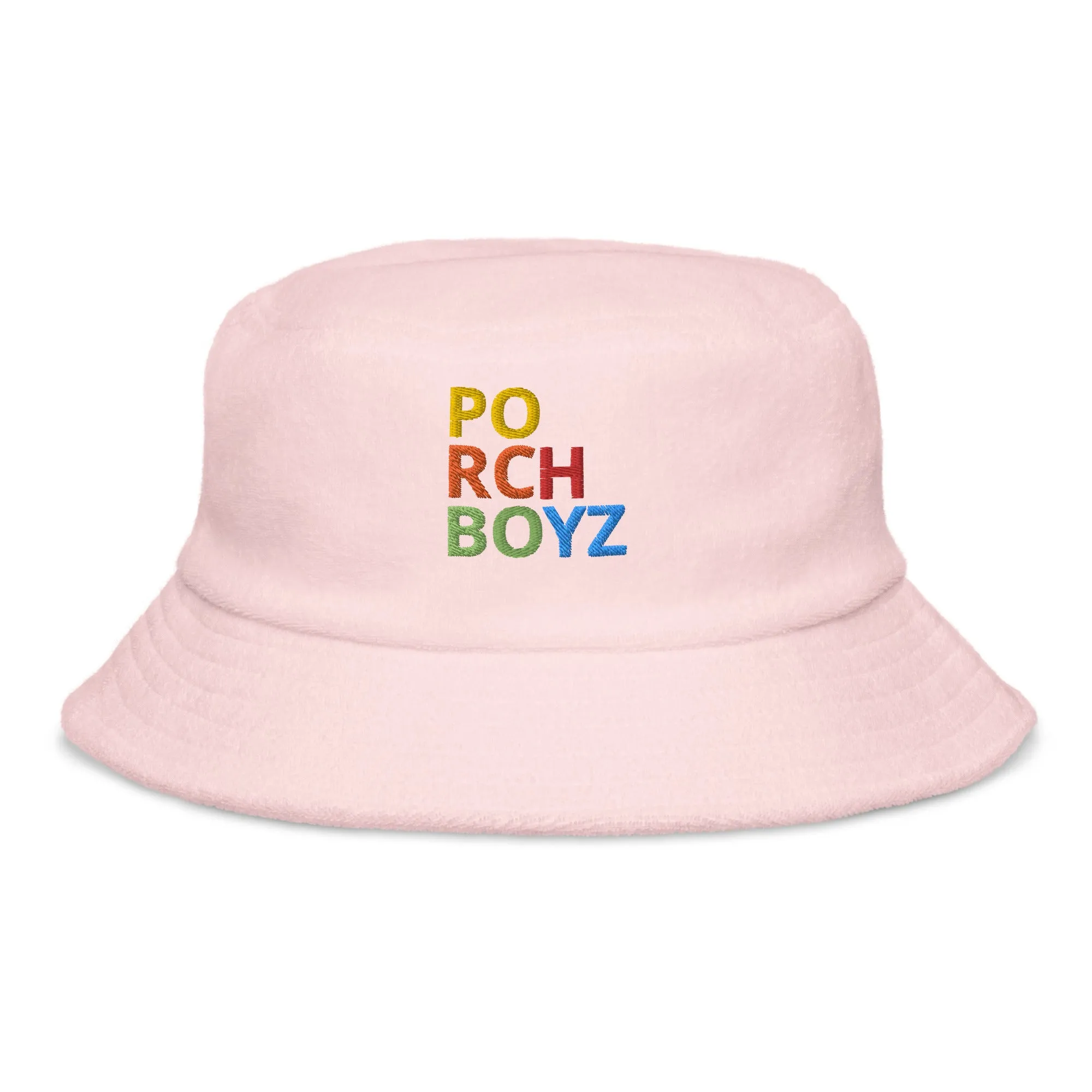 PORCHBOYZ MULTI COLOR LOGO Terry cloth bucket hat