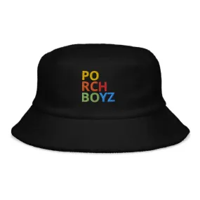 PORCHBOYZ MULTI COLOR LOGO Terry cloth bucket hat