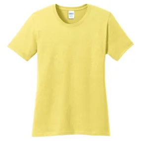 Port & Company Women's Yellow Core Cotton Tee