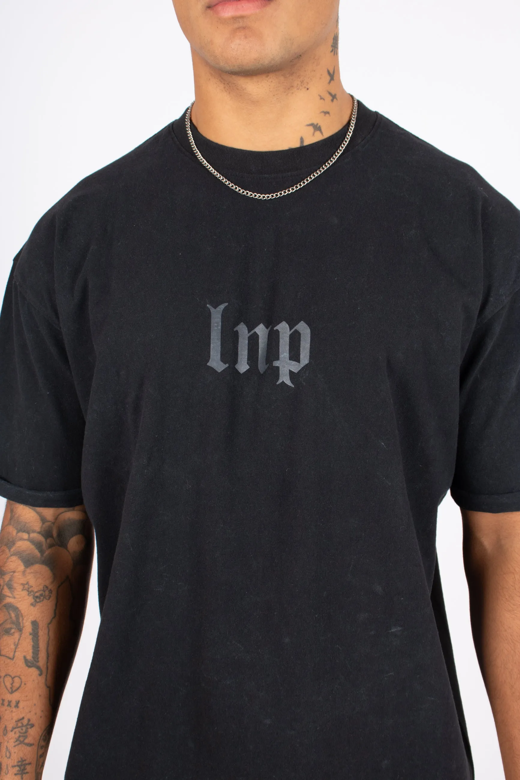 Premium Recycled Rebel LNP Oversized Acid Black T-Shirt