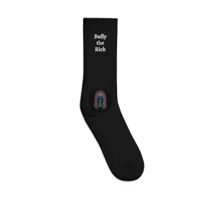 "Bully the Rich" Embroidered socks