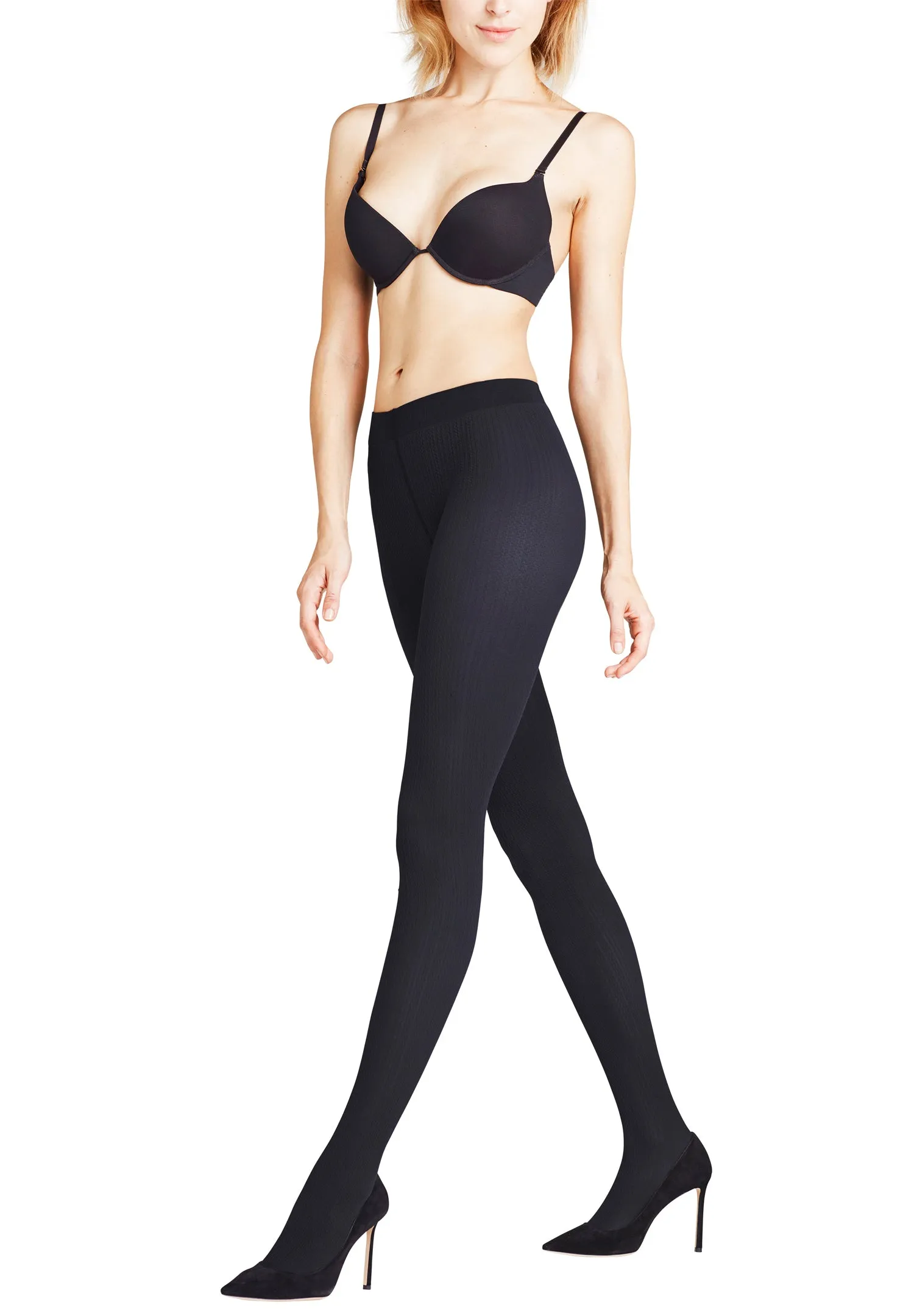 Rib Womens Fine Rib Tight | Black 40659-3009