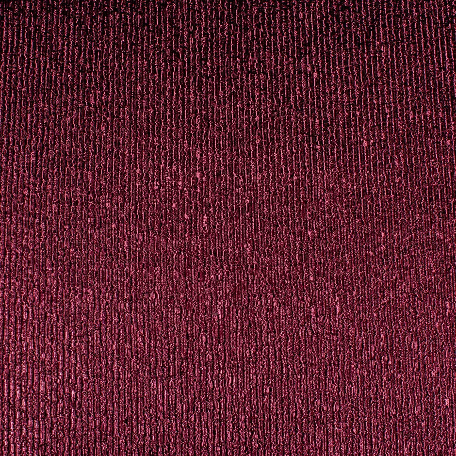 Rich Plum Crinkled Metallic Silk Blend Lamé