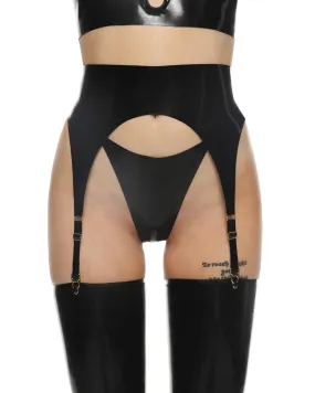 Saga Latex Suspender Black