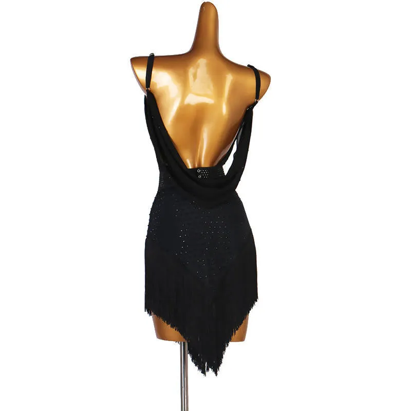 Sizzle Fringe Dance Apparel | Black/Red | LQ270