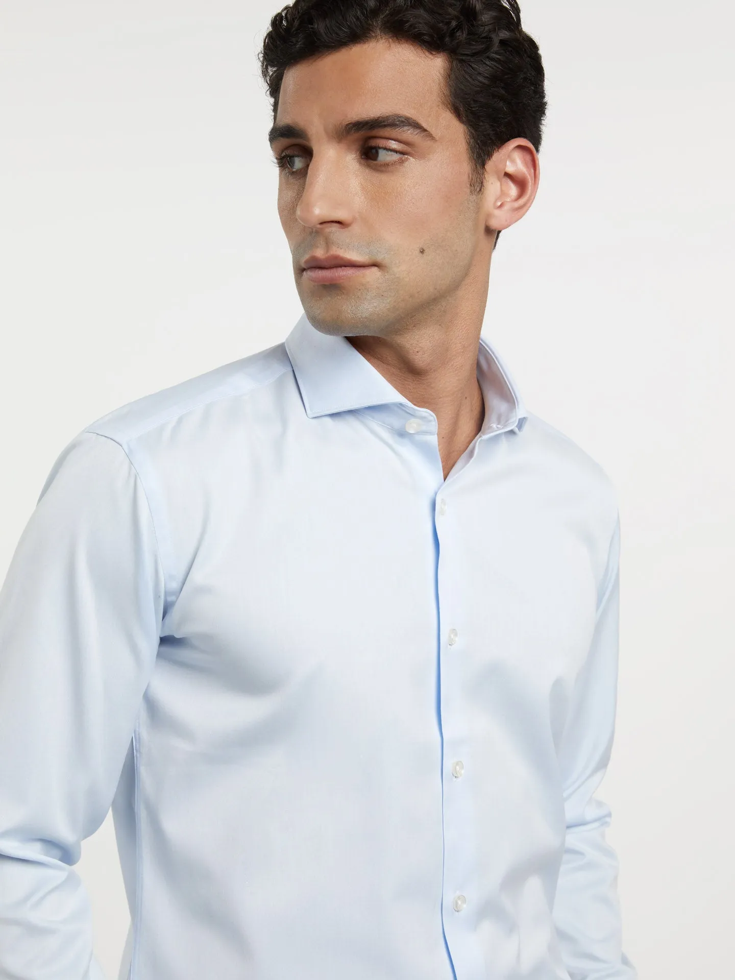 Slim fit business plain twill formal shirt