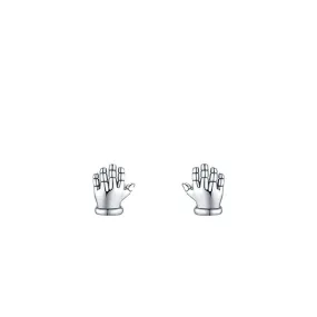 Sterling Silver Palm Earrings: Cute and Personalized Korean Fashion Trend for Women