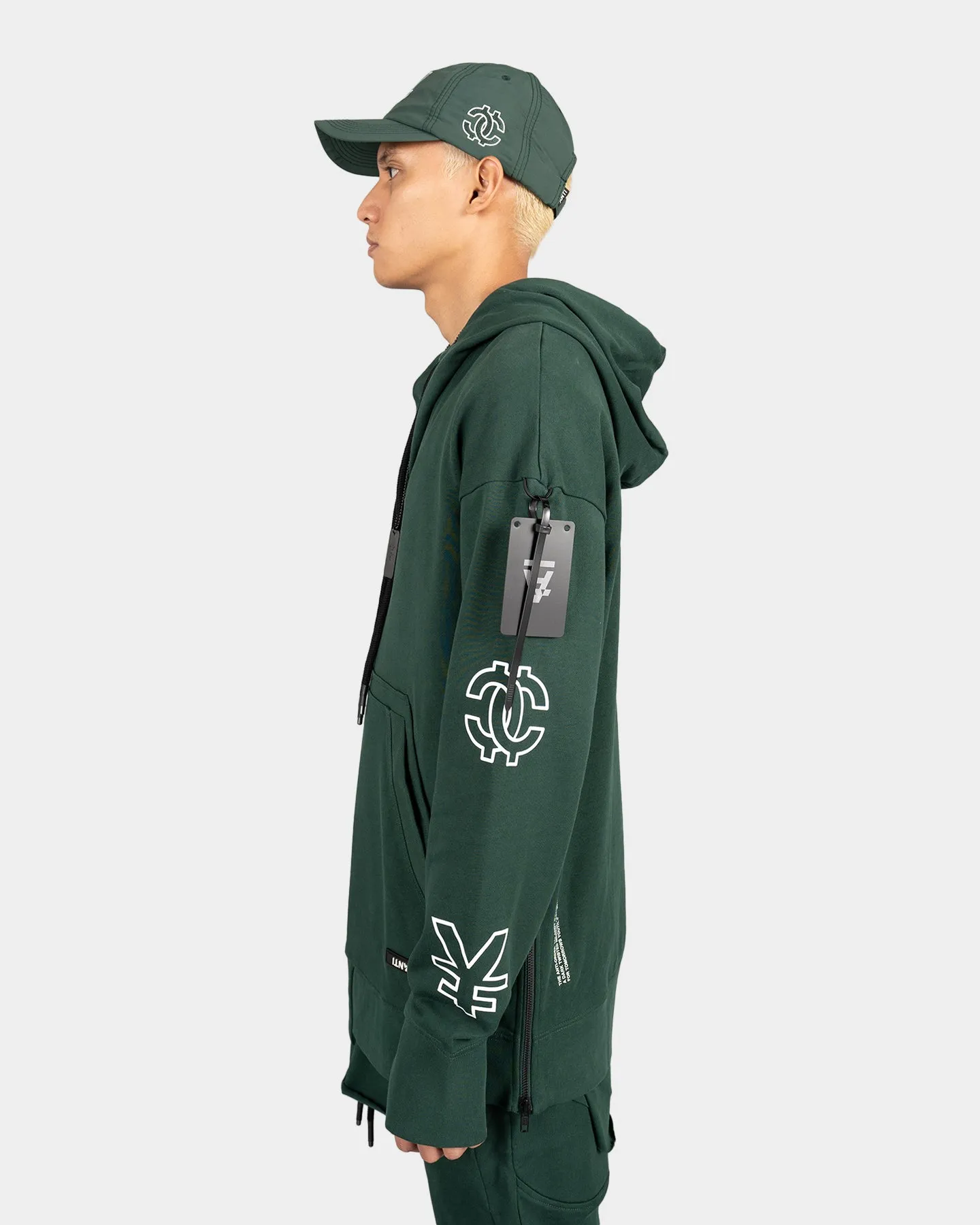 The Anti Order Anti Money Hoodie Forest Green/White