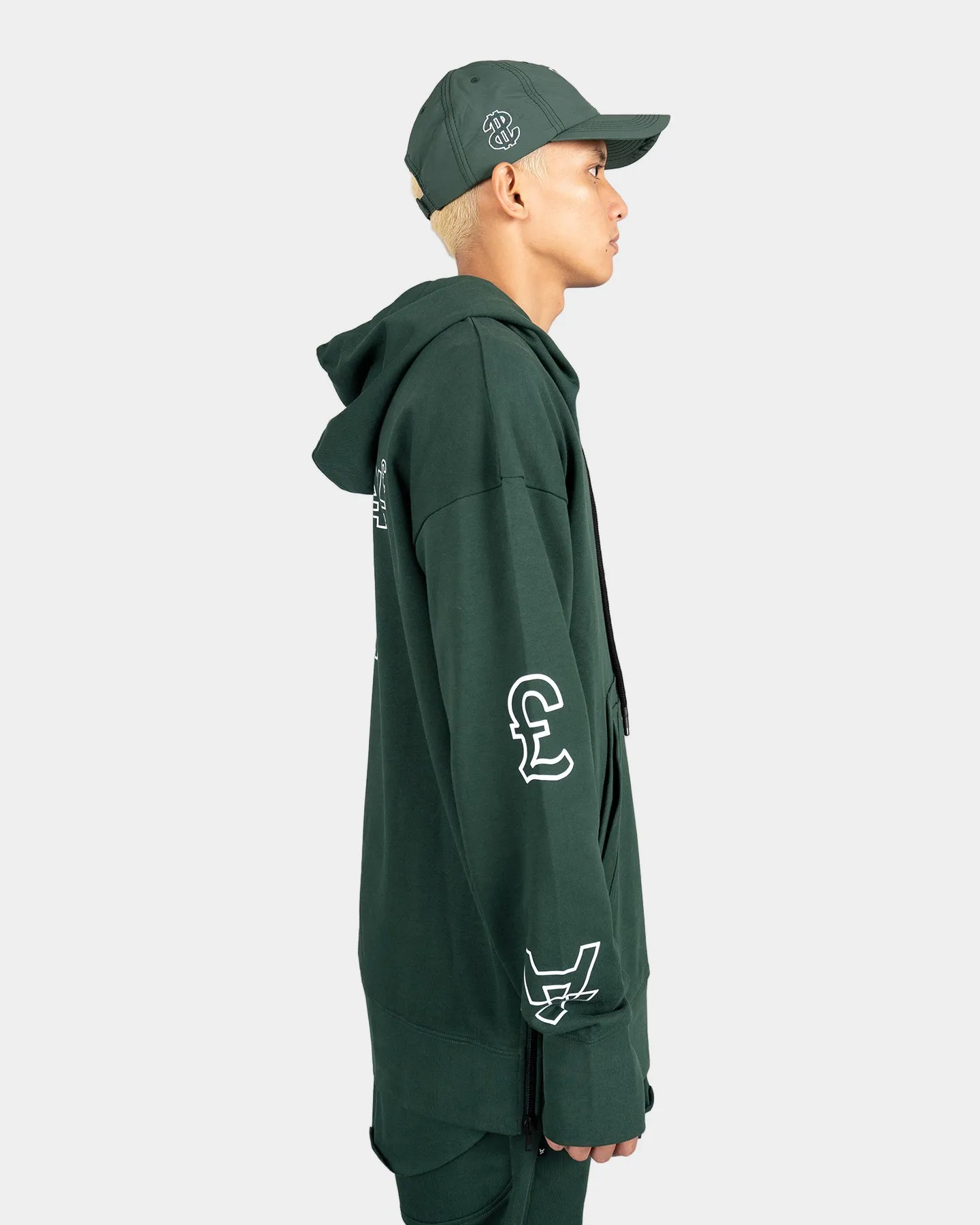 The Anti Order Anti Money Hoodie Forest Green/White