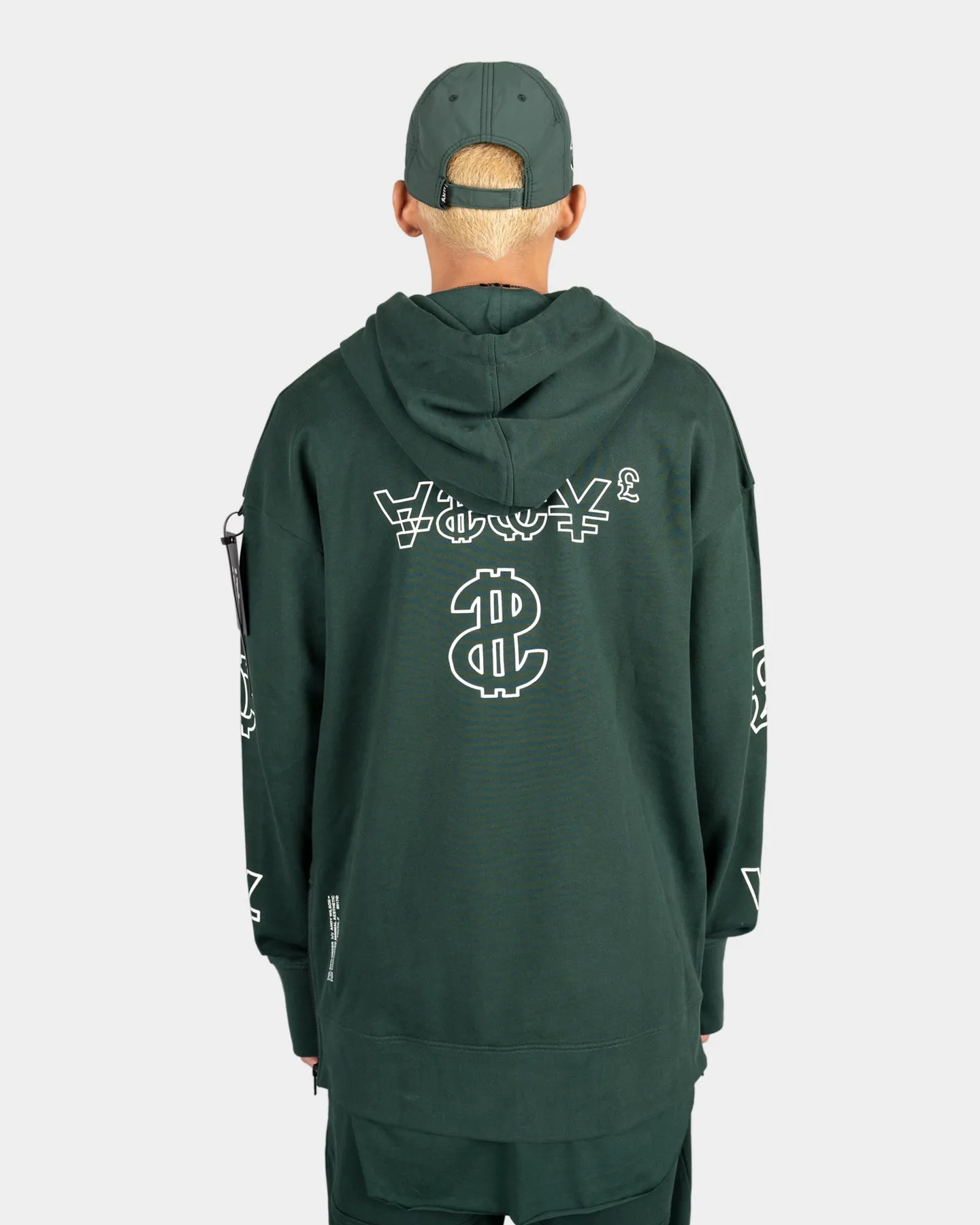 The Anti Order Anti Money Hoodie Forest Green/White