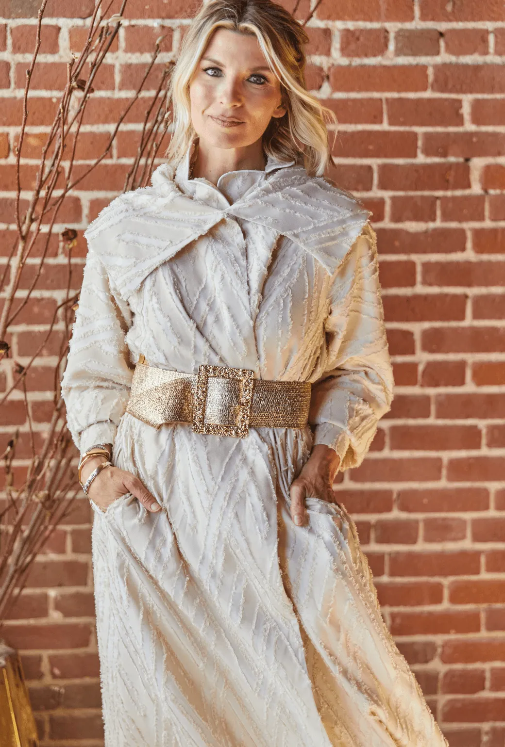 The Grace Coat 2.0 - Ivory Fringe