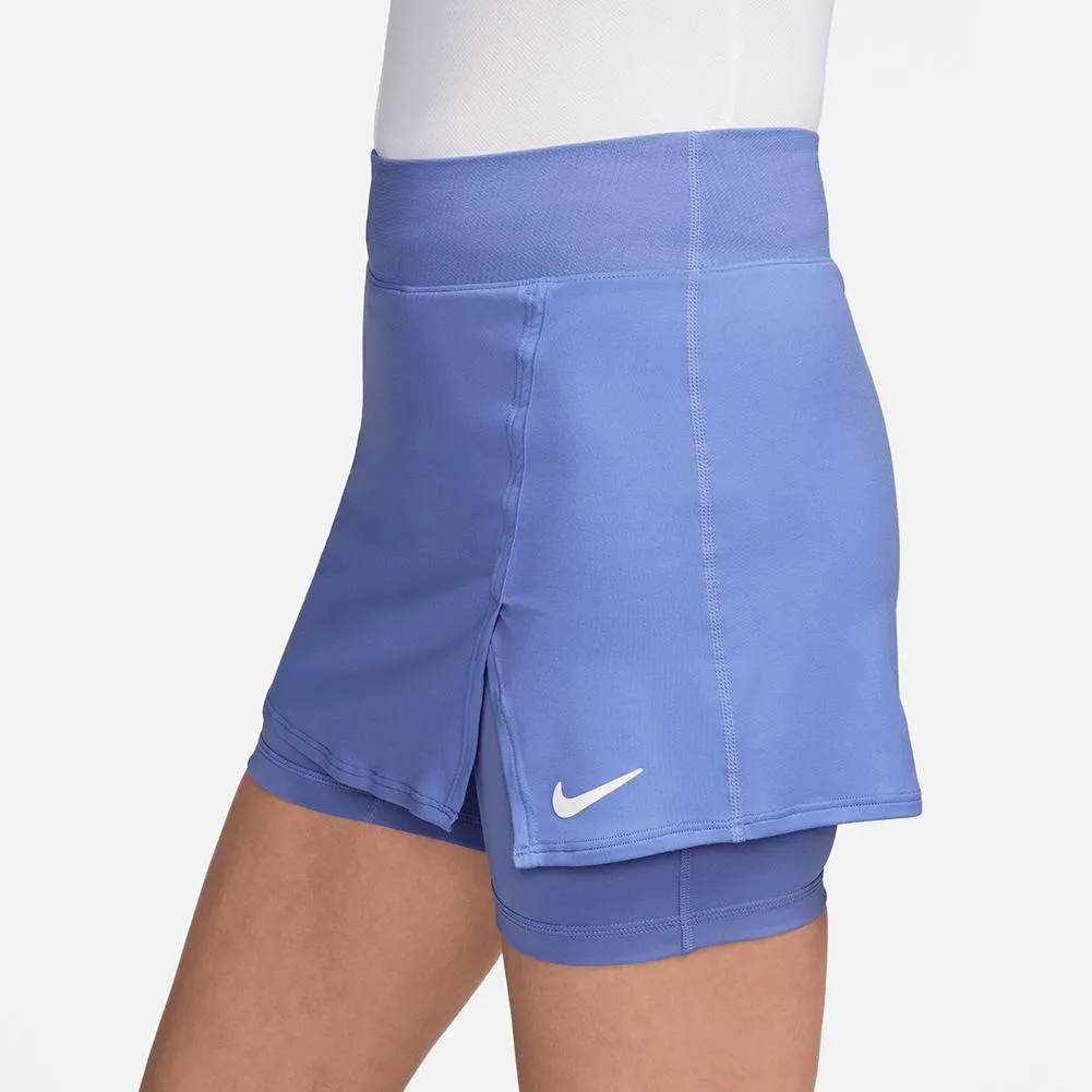 Women`s Court Dri-FIT Victory Tennis Skort Royal Pulse and White